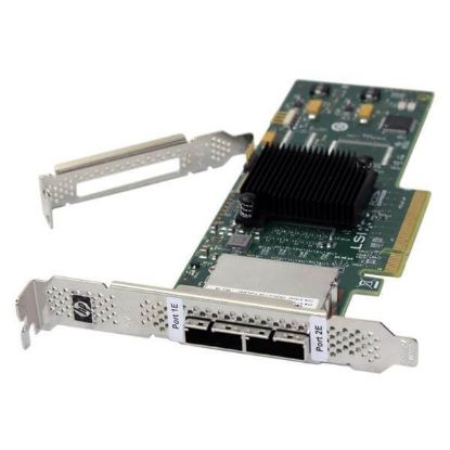 Picture of 617824-001 HP SAS 9200-8E 6GBPS 8 Ports PCI-E X8 Low Profile Host Bus Adapter | New Bulk Pack