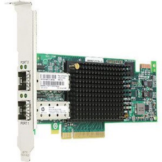 Picture of 697890-001 HP Storageworks 82E 8GB Dual-Port PCI-E X8 Fibre Channel Host Bus Adapter With Standard Bracket. New Bulk Pack.