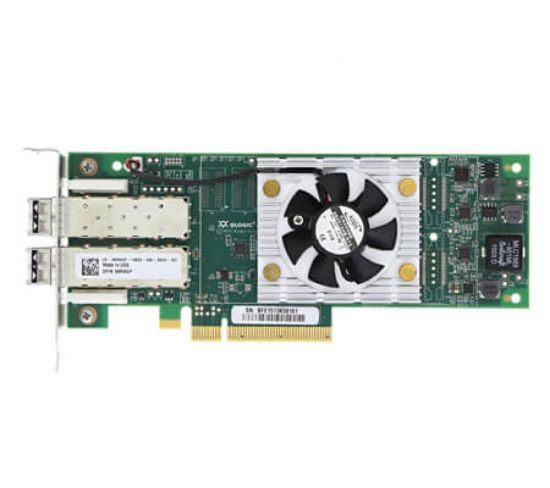Picture of 6RWGP Dell Qlogic Qle2662l 16GBps Dual Port PCI-E 3.0 Fibre Channel Host Bus Adapter With Both Bracket. New Bulk Pack.