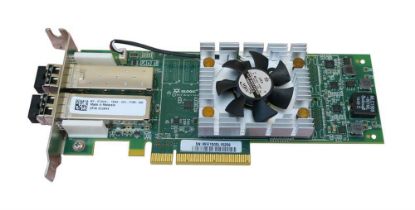 Picture of 7JKH4 Dell Sanblade 16GB PCI-E Dual Port Fiber Channel Host Bus Adapter With Bracket. Brand New.