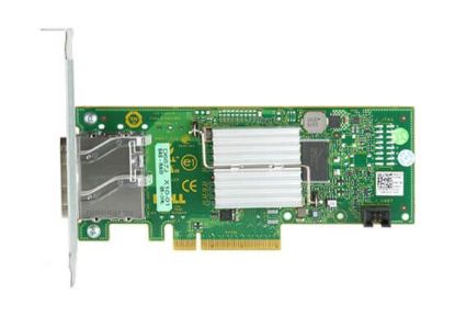 Picture of 7RJDT Dell 6GB Dual Port (External) PCI-E SAS Non-Raid Host Bus Adapter With Short Bracket Card Only. Brand New.