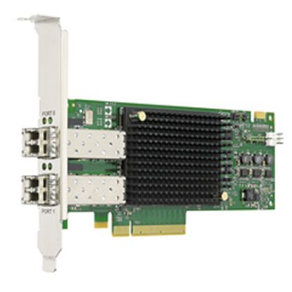 Picture of 7ZT7A00519 Lenovo Emulex Lpe32002-M2-l HBA PCIE 32GB Fibre Channel SFP+ X 2. New Bulk Pack.