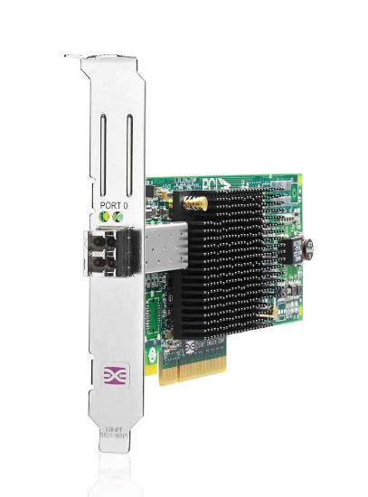 Picture of AJ762B HP Storageworks 81E 8GB Single Port PCI Fibre Channel Host Bus Adapter. New Factory Sealed 3 Years HP Warranty.