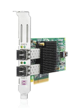 Picture of AJ763B HP Storageworks 82e 8GB Dual-Port PCI-E X8 Fibre Channel Host Bus Adapter With Standard Bracket. New Bulk Pack.