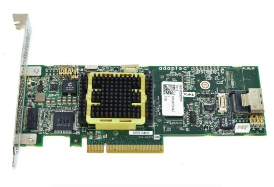 Picture of ASR-5405Z Adaptec 5Z PCI Express X8 4-Port 512MB Cache SAS Raid Controller Card With Both Brackets. New Bulk Pack.