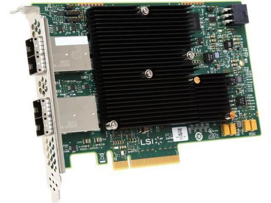 Picture of LSI00342 Lsi Logic 12GB 16 Port Ext PCI-E3.0 SAS SATA Host Bus Adapter. New Factory Sealed 3 Years Lsi Logic Warranty.