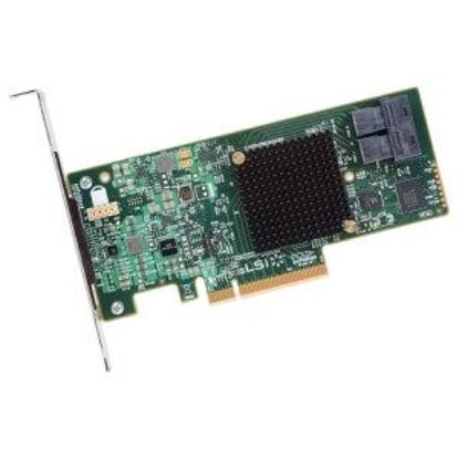 Picture of LSI00344 Lsi Logic 12GB S PCIE 3.0, 8 Ports Internal SATA SAS Host Bus Adapter. New Bulk Pack.