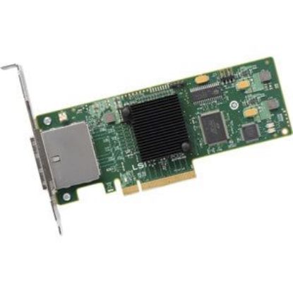 Picture of LSI9200-8E LSI Logic 6GB 8-Port EXT PCI-E 2.0 X8 SATA/SAS Host Bus Adapter With LP Bracket. New Bulk Pack.