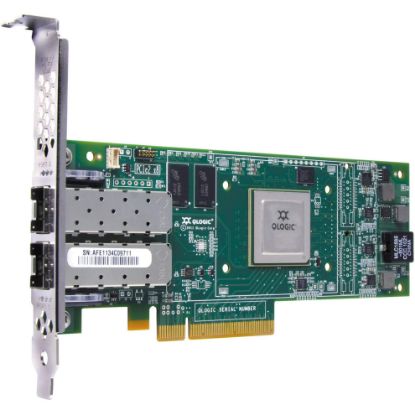 Picture of QLE8152 QLogic 10GB Dual Port PCI E Copper Cna Host Bus Adapter With Standard Bracket Card Only. New Bulk Pack
