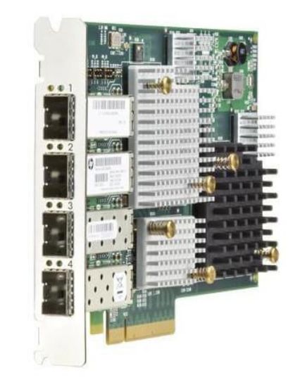 Picture of QR486A HP Quad-Ports 8GBps Fiber Channel Network Adapter For 3PAR StoreServ 7000. New Bulk Pack.