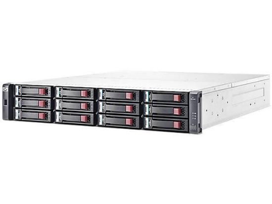 Picture of AJ745A HP 12 Bay Storageworks Modular Smart Array 2212fc Dual Enhanced Controller Hard Drive Array. Refurbished.