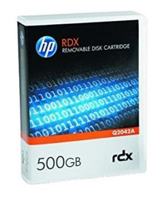 Picture of Q2042A HP 500GB RDX Removable Disk Cartridge. New Bulk Pack.