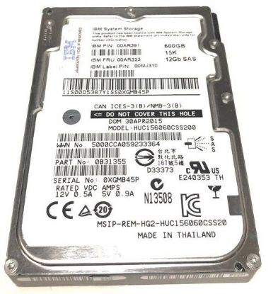 Picture of 00MJ310 IBM 600GB 15K RPM SAS 12GBPS Hot Swap Hard Drive | Refurbished