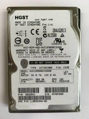 Picture of 0B26044 Hitachi Ultrastar C10K900 900GB 10K RPM SAS 6GBPS 64MB Hard Drive Drive | New Bulk Pack