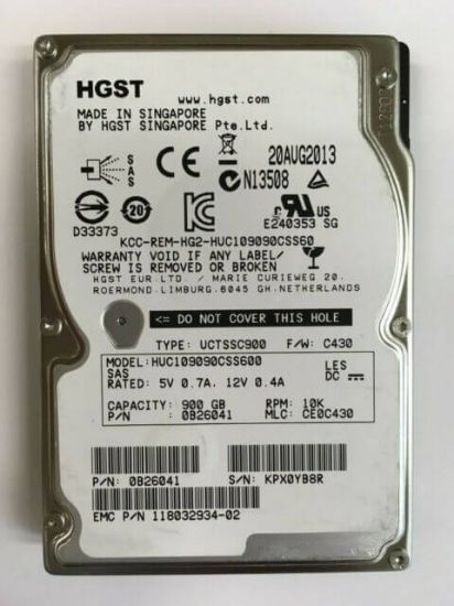 Picture of 0B26044 Hitachi Ultrastar C10K900 900GB 10K RPM SAS 6GBPS 64MB Hard Drive Drive | New Bulk Pack