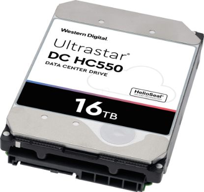 Picture of 0F38462 Western Digital Ultrastar DC HC550 16TB 7.2K RPM SATA-6GBPS 512MB Buffer 512E SE 3.5inch Helium Platform Enterprise Hard Drive. New Factory Sealed 3 Years Western Digital Warranty.