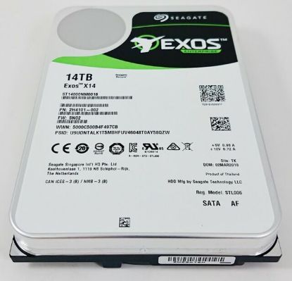 Picture of 2H4101-002 Seagate 14TB 7.2K RPM SATA-6GBPS 256MB 3.5inch Enterprise Hard Drive. New Sealed 5 Years Seagate Warranty.