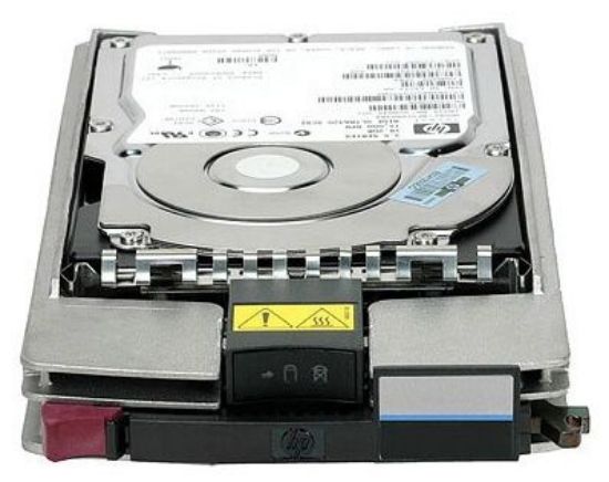 Picture of 518735-001 HP 600GB 10K RPM EVA Hot Swap Form Factor 3.5 Inches Fibre Channel Hard Drive in Tray. Refurbished.