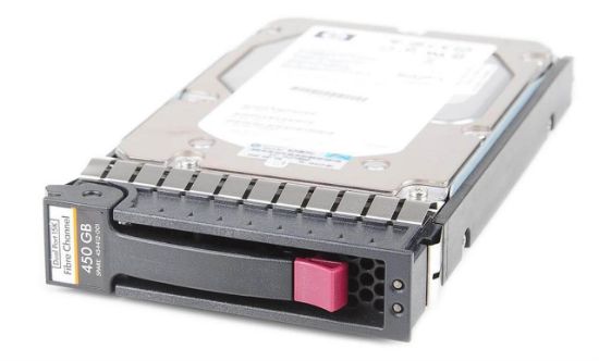 Picture of 531294-002 HPE 450GB 15K RPM 2/4 GB/S Dual Port FC-AL 1 Inch Hot Plug Hard Disk Drive With Tray For Storage Eva Array. Refurbished.