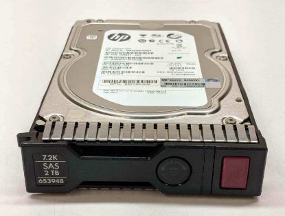 Picture of 653948-001 HPE 2TB 7.2K RPM LFF 3.5inche 6GBPS SAS SC Midline Hard Drive. New Bulk Pack.
