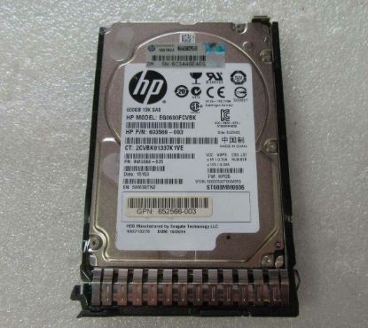 Picture of 682489-001 HP 600GB 10K RPM SAS 6GBPS Dual Port Enterprise 2.5Inch SFF Hot Swap Hard Disk Drive With Tray For Proliant Dl320 G6. New Bulk Pack.