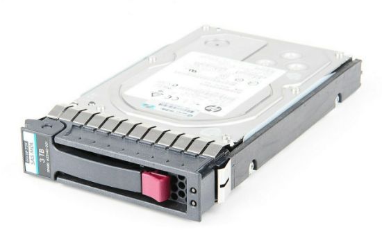 Picture of 695507-007 HPE 3TB 7.2K RPM SAS 6GBPS Dual Port Midline 3.5 inch Internal Hard Drive. Refurbished.