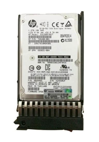Picture of 730704-001 HPE MSA 1.2TB 10K RPM DP SAS-6GBPS Enterprise Hard Drive | New Sealed Spare