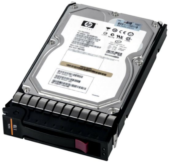 Picture of AG691A HP 1TB 7.2K RPM FATA Fibre Channel Hard Drive With Tray For Storageworks. Refurbished.