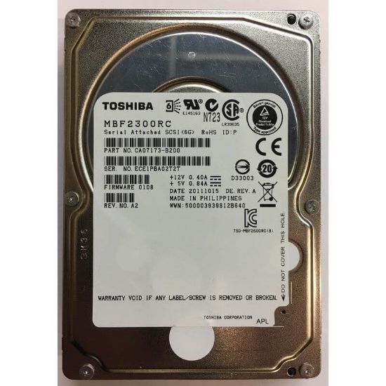 Picture of AL14SEB060N Toshiba 600GB 10K RPM SAS 12Gbps 2.5Inch Hot Plug Hybrid Carrier Hard Drive. New Factory Sealed 3 Years Toshiba Warranty.