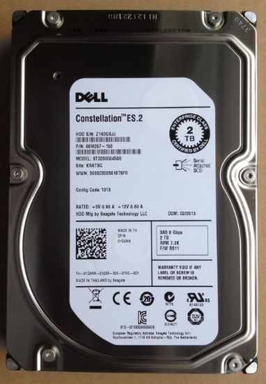 Picture of Dell 400-ALOB 2TB 7.2K RPM SAS-12GBPS Near Line Hard Disk | Refurbished