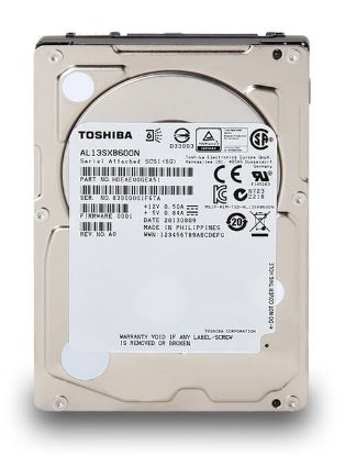 Picture of HDEAE00GEA51 Toshiba AL13SX Series 600GB SAS 6GBITS 15K RPM 64MB Buffer 2.5Inchs Hard Disk Drive. Refurbished.