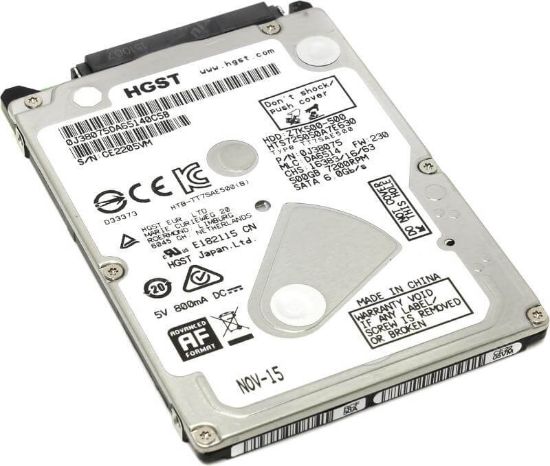 Picture of HTS725050A7E630 Hitachi Travelstar Z7k500 500GB 7.2K RPM SATA 6GBPS 32MB Buffer Hard Drive | Refurbished