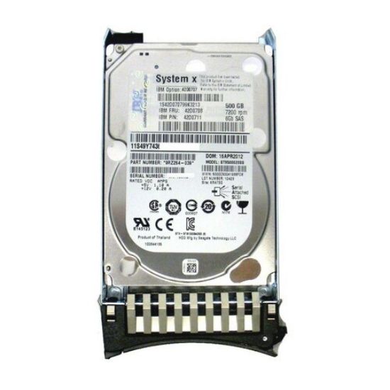 Picture of IBM 42D0711 500GB 7.2K RPM SAS-6GBPS SFF Hard Disk | New Bulk Pack