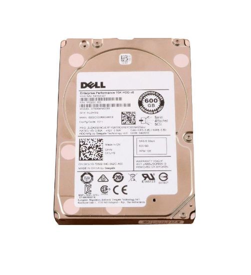 Picture of K1JY9 Dell 600GB 10K RPM SAS 6GBPS 2.5 Inch Form Factor Hard Drive With Tray For Poweredge Server. Refurbished.