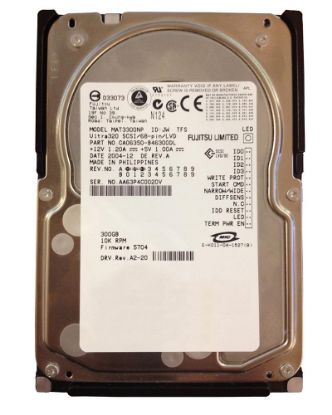 Picture of MAT3300NP Fujitsu Enterprise 300GB 10000 RPM Ultra-320 SCSI 68-Pin 8MB Cache Internal Hard Drive. Refurbished.