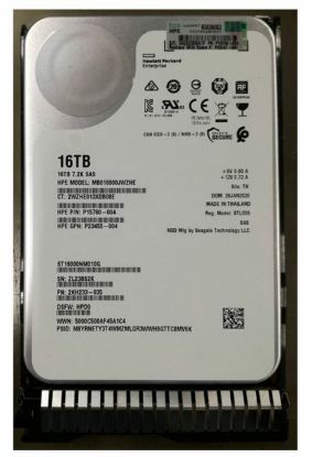 Picture of P23455-004 HPE 16TB 7.2K RPM 3.5 Inch SAS-12GBPS Business Critical G10 Hard Drive. New Factory Sealed 3 Years HP Warranty.