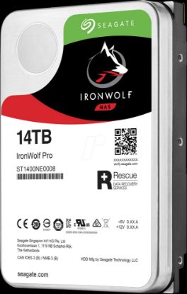 Picture of Seagate ST14000NE0008 Ironwolf Pro 14TB 7.2K RPM SATA-6GBPS 256MB Buffer Internal Hard Drive | Brand New 3 Years Warranty