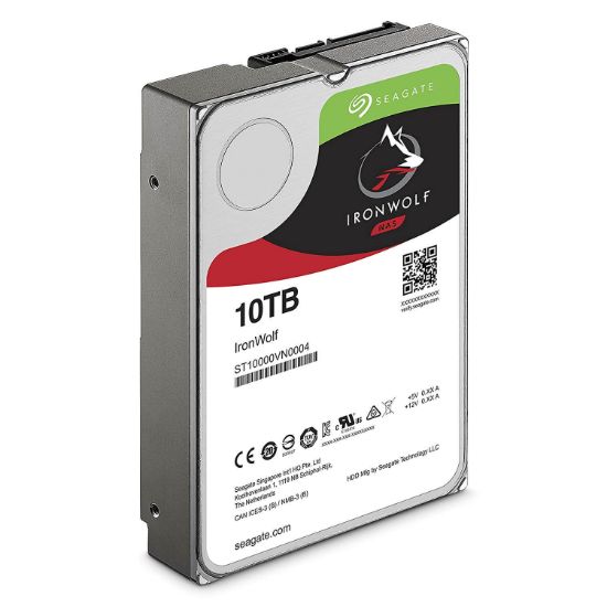 Picture of ST10000VN0004 Seagate Ironwolf 10TB 7.2K RPM SATA 6GBPS 256MB Buffer Internal Hard Drive | Refurbished | Call
