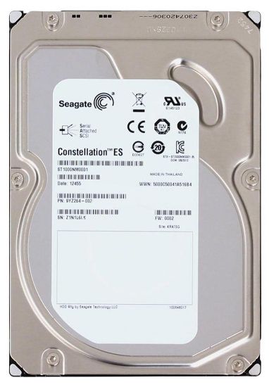 Picture of ST1000NM0001 Seagate ES 1TB 7200RPM SAS 6GBPS 64MB 3.5Inch Internal Hard Drive. New Bulk Pack.