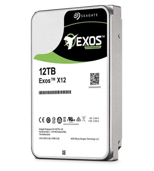 Picture of ST12000NM0117 Seagate Exos X12 12TB 7.2K RPM SATA-6GBPS 256MB Buffer 512e Helium Filled 3.5inch Hard Disk Drive. New Bulk Pack.