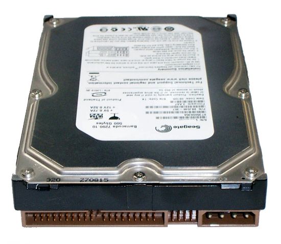 Picture of ST3500630A Seagate Barracuda 500GB 7.2K RPM Ide Ultra ATA-100 16MB Cache 3.5-inch Internal Hard Drive. Refurbished.