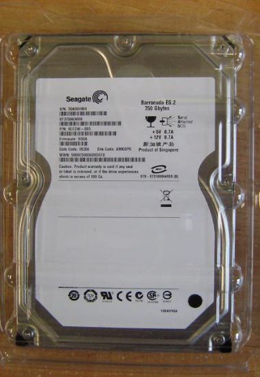 Picture of ST3750630SS Seagate Barracuda 750GB 3.5 Inch 3GBPS 7200RPM SAS Hard Drive. Refurbished.