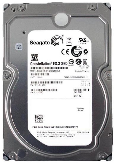 Picture of ST4000NM0053 Seagate Constellation Es.3 4TB 7.2K RPM SATA 6GBPS 128 MB Buffer 3.5 Inch Internal Self Encrypted Drive. Refurbished.