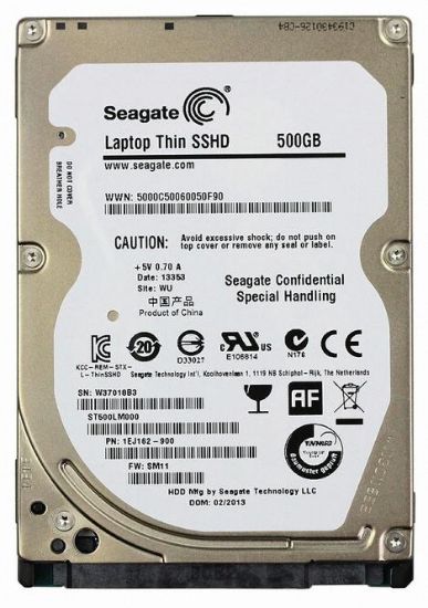Picture of ST500LM000 Seagate Laptop 500GB 5.4K RPM SATA 6GBPS 64MB Cache 8GB MLC NAND 2.5-inch Internal Hybrid Hard Drive | Refurbished