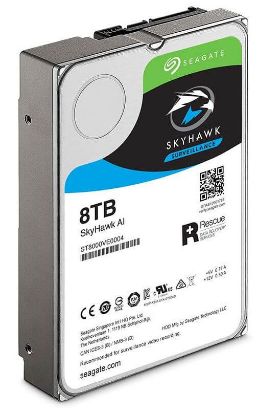 Picture of ST8000VE000 Seagate Skyhawk AI Surveillance 8TB 7.2K RPM SATA-6GBPS 256MB Buffer 3.5inch Internal Hard Disk Drive Designed For Artificial Intelligence (Ai) Enabled Video Surveillance Solutions. New Bulk Pack. Call.