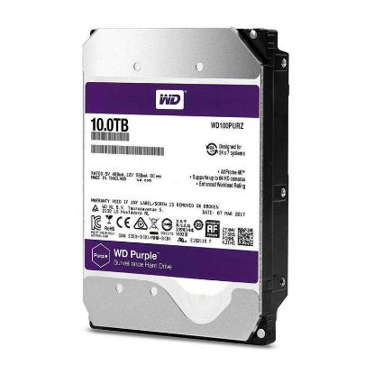 Picture of WD100PURZ Western Digital Purple 10TB 5.4K RPM SATA-6GBPS 256MB Buffer Internal Hard Drive | Refurbished