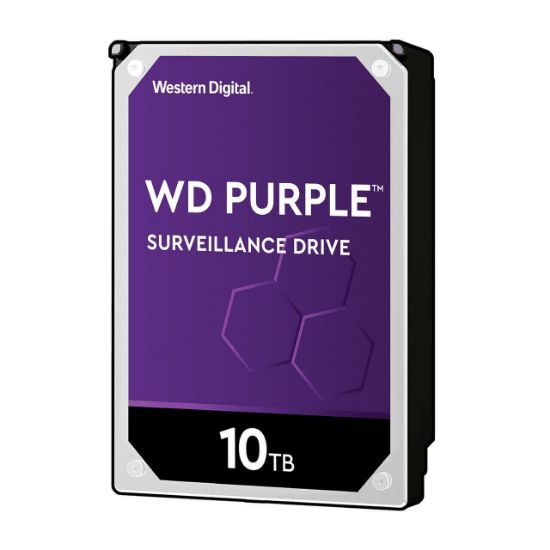 Picture of WD102PURZ Western Digital Purple 10TB 7.2K RPM SATA-6GBPS 256MB Internal Surveillance Hard Drive | New Bulk Pack