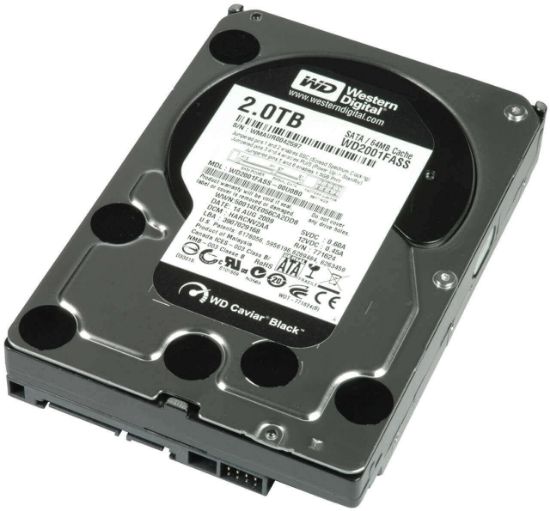 Picture of WD2001FASS Western Digital Caviar Black 2TB 7.2KRPM SATA-Ii 64MB Buffer 3.5inch Hard Disk Drive. Refurbished.