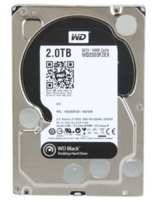 Picture of WD2003FZEX WD Black 2TB 7.2K RPM SATA 6GBps Hard Disk Drive 64MB Buffer 3.5inch Form Factor Low Profile. New Factory Sealed 3 Years WD Warranty.