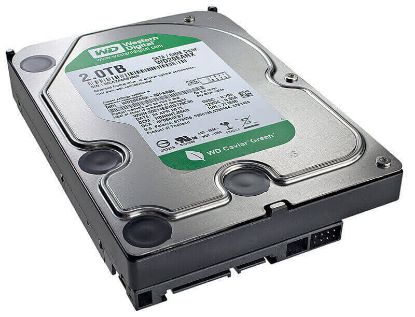 Picture of WD20EARX Western Digital Caviar Green 2TB 5.4K RPM 64MB Buffer Form Factor Low Profile SATA 6GBPS Hard Drive | New Bulk Pack.
